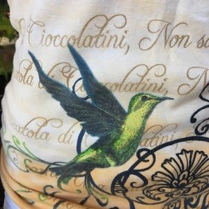 JOOMI JOOLS Yellow Tank Top w/Hummingbird Motif